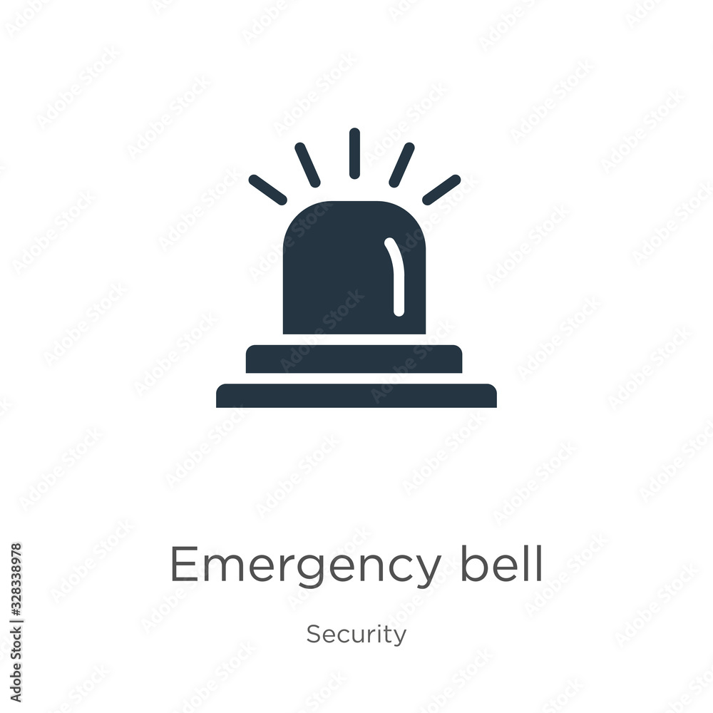 Emergency bell icon vector. Trendy flat emergency bell icon from security collection isolated on white background. Vector illustration can be used for web and mobile graphic design, logo, eps10