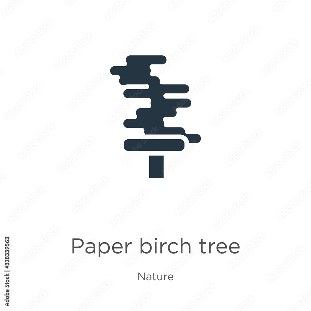Paper birch tree icon vector. Trendy flat paper birch tree icon from nature collection isolated on white background. Vector illustration can be used for web and mobile graphic design, logo, eps10