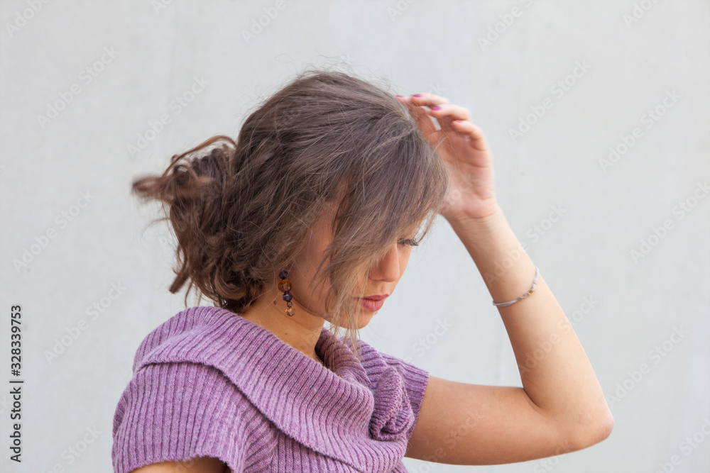 Portrait of an attractive young woman thinking Portrait of an attractive young woman thinking