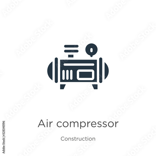 Air compressor icon vector. Trendy flat air compressor icon from construction collection isolated on white background. Vector illustration can be used for web and mobile graphic design, logo, eps10