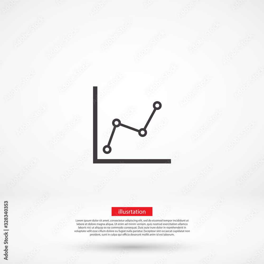 Chart vector icon , lorem ipsum Flat design Chart vector icon , lorem ipsum Flat design