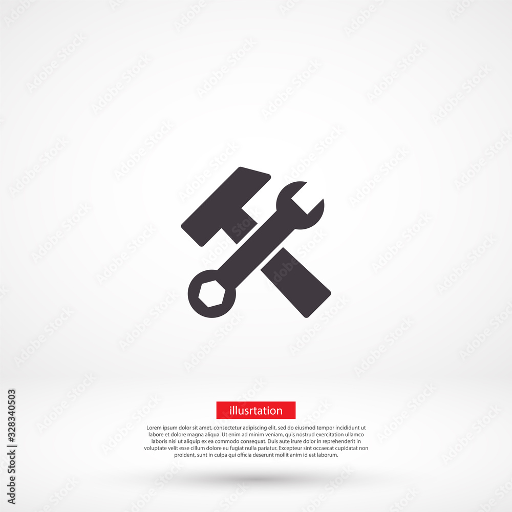 Tool vector icon , lorem ipsum Flat design Tool vector icon , lorem ipsum Flat design