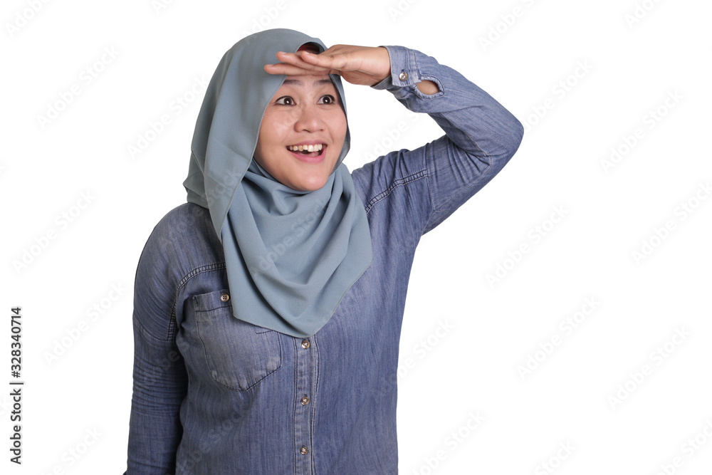 Muslim Woman Looking Far Ahead Muslim Woman Looking Far Ahead