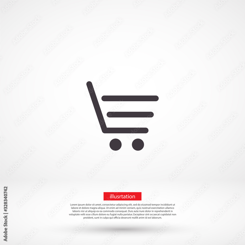 Basket vector icon , lorem ipsum Flat design Basket vector icon , lorem ipsum Flat design