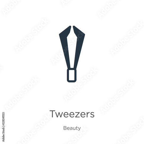 Tweezers icon vector. Trendy flat tweezers icon from beauty collection isolated on white background. Vector illustration can be used for web and mobile graphic design, logo, eps10