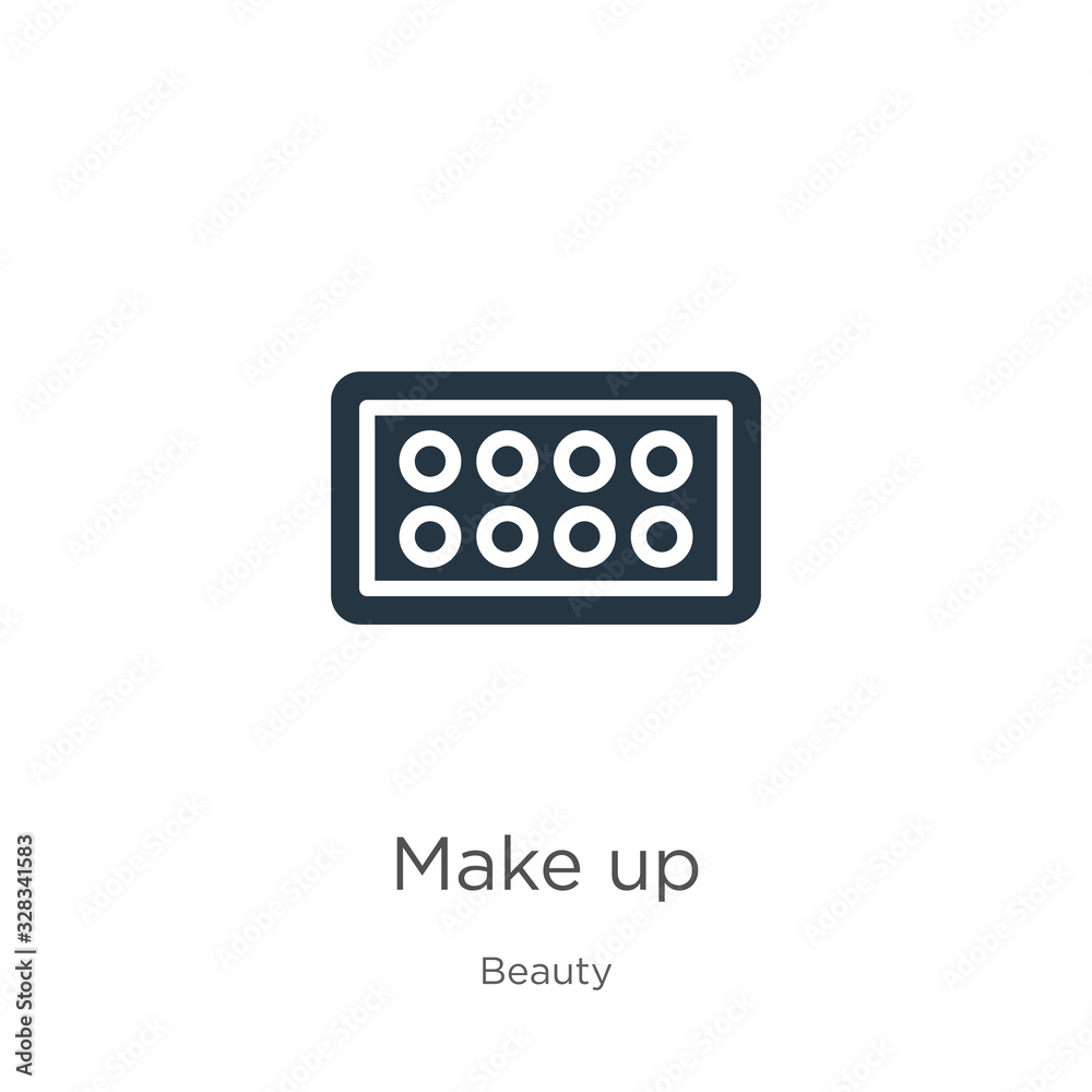 Make up icon vector. Trendy flat make up icon from beauty collection isolated on white background. Vector illustration can be used for web and mobile graphic design, logo, eps10 Make up icon vector. Trendy flat make up icon from beauty collection isolated on white background. Vector illustration can be used for web and mobile graphic design, logo, eps10