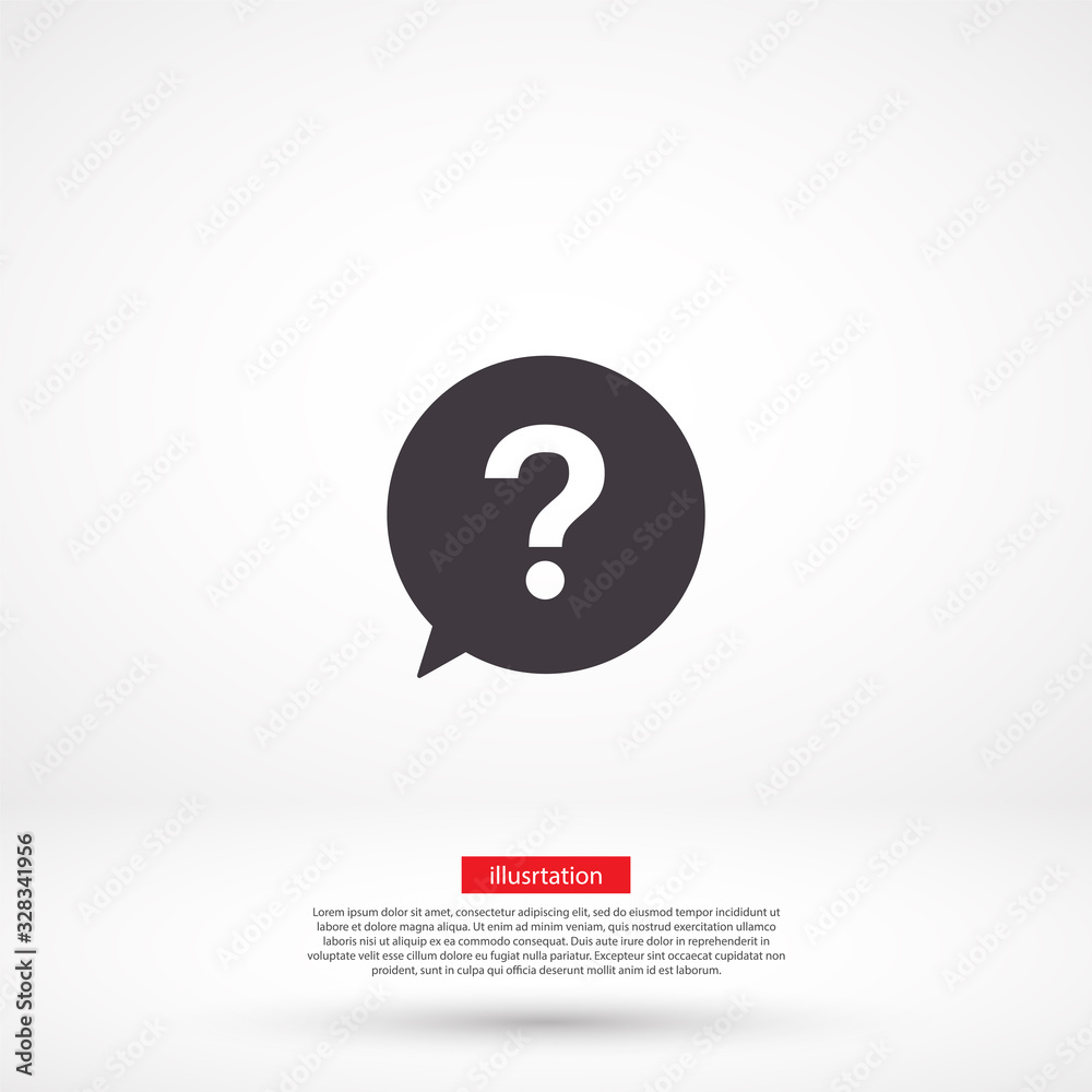Question vector icon , lorem ipsum Flat design Question vector icon , lorem ipsum Flat design