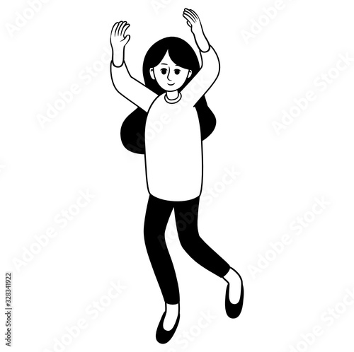 Anne - Girl Jumping Happy Holding Up Dancing Winning