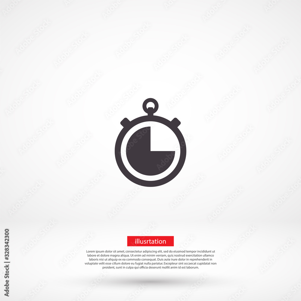 icon clock time vector , lorem ipsum Flat design icon clock time vector , lorem ipsum Flat design