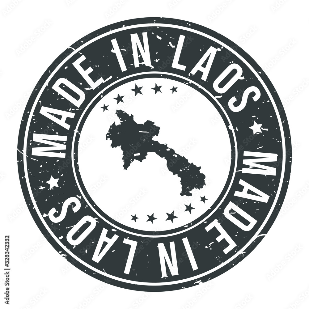 Made in Laos Symbol. Silhouette Icon Map. Design Grunge Vector. Product Export Seal. Made in Laos Symbol. Silhouette Icon Map. Design Grunge Vector. Product Export Seal.