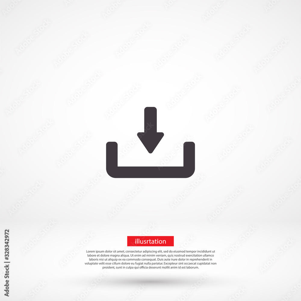 Downloading vector icon , lorem ipsum Flat design Downloading vector icon , lorem ipsum Flat design