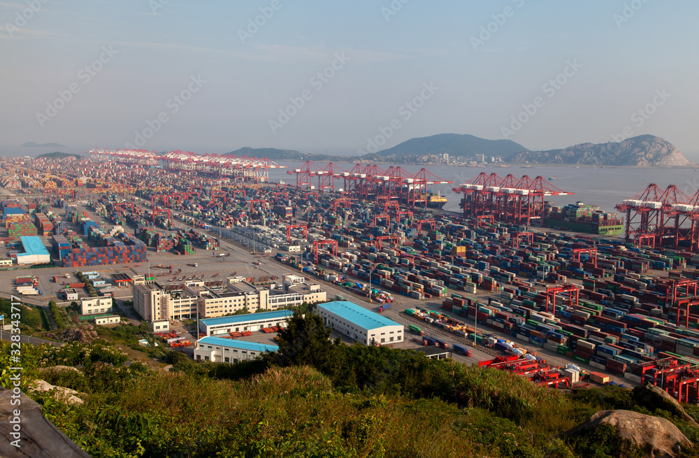 Yangshan Port of Shengsi in Shanghai in China 