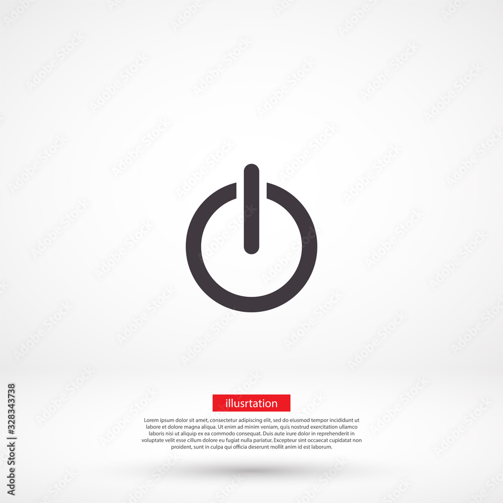 On off vector icon , lorem ipsum Flat design On off vector icon , lorem ipsum Flat design