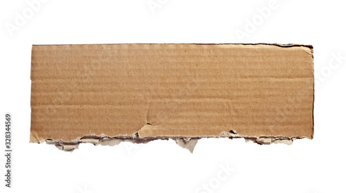 cardboard piece paper message brown blank torn background ripped