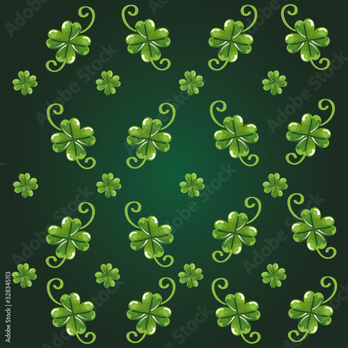 background clovers of four leafs vector illustration designicon