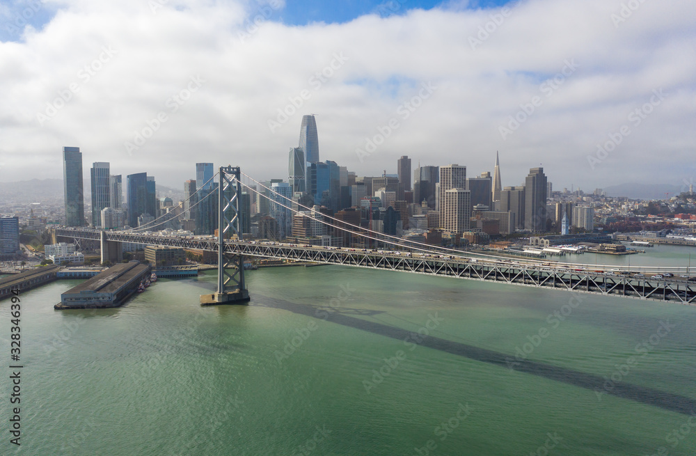 Obraz premium San Francisco downtown buildings skyline
