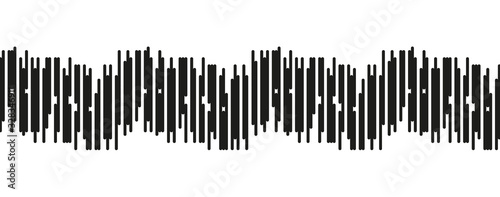 Classic Digital Sound Wave on White background,Earthquake wave diagram concept; design for education and science; Vector Illustration.