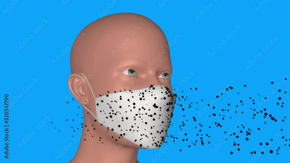 Vidéo Stock Medical face mask for filtration of germs , pathogens ...
