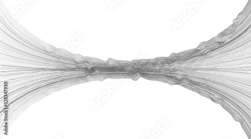 Abstract Line Digital Sound Wave on White Background,technology and earthquake wave diagram concept,design for music studio and science,Vector Illustration.