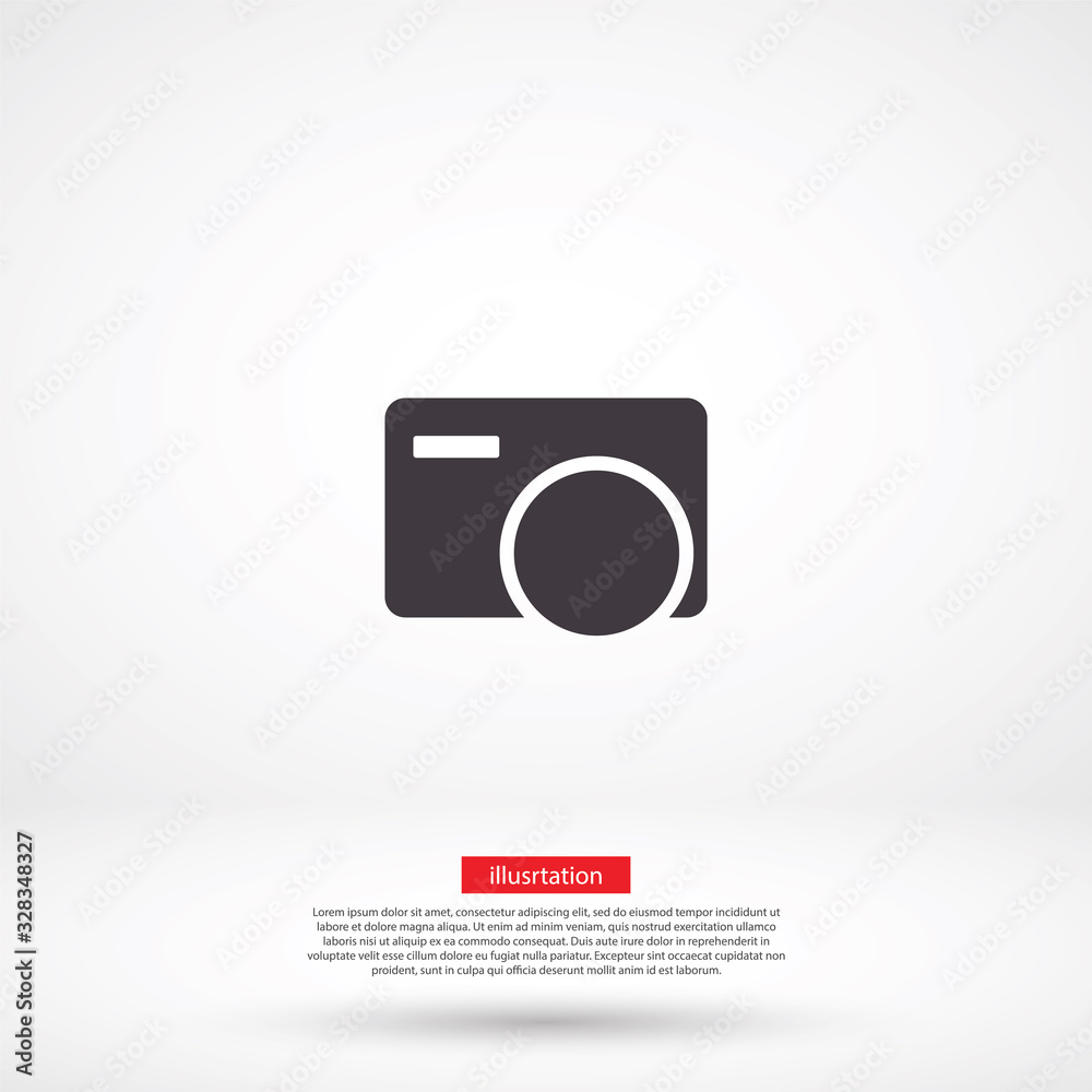 Camera vector icon , lorem ipsum Flat design Camera vector icon , lorem ipsum Flat design
