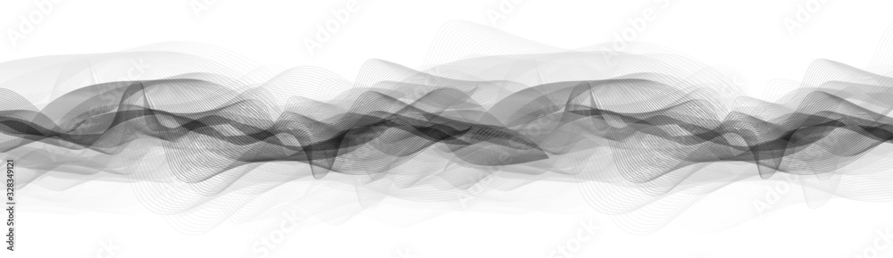 Panorama Soft Sound Wave on White paper background,audio wave diagram ...