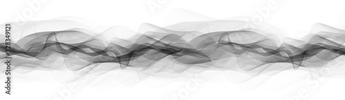 Panorama Soft Sound Wave on White paper background,audio wave diagram concept,design for education and science,Vector Illustration.