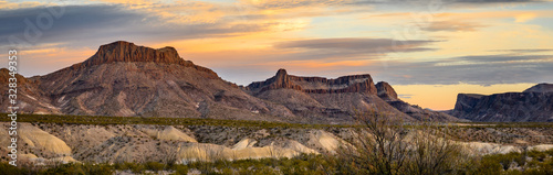 Sunset in Big Bend Ranch State Park photo