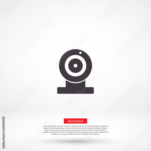 Webcam vector icon   lorem ipsum Flat design