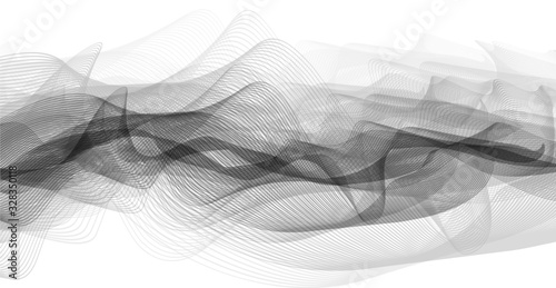 Classic black and white Sound Wave background,Earthquake wave diagram concept; design for education and science; Vector Illustration.
