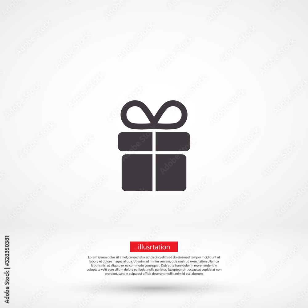 Gift vector icon , lorem ipsum Flat design Gift vector icon , lorem ipsum Flat design