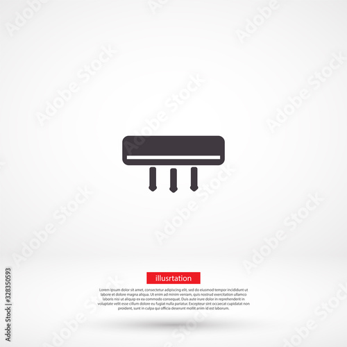 Conditioning vector icon , lorem ipsum Flat design