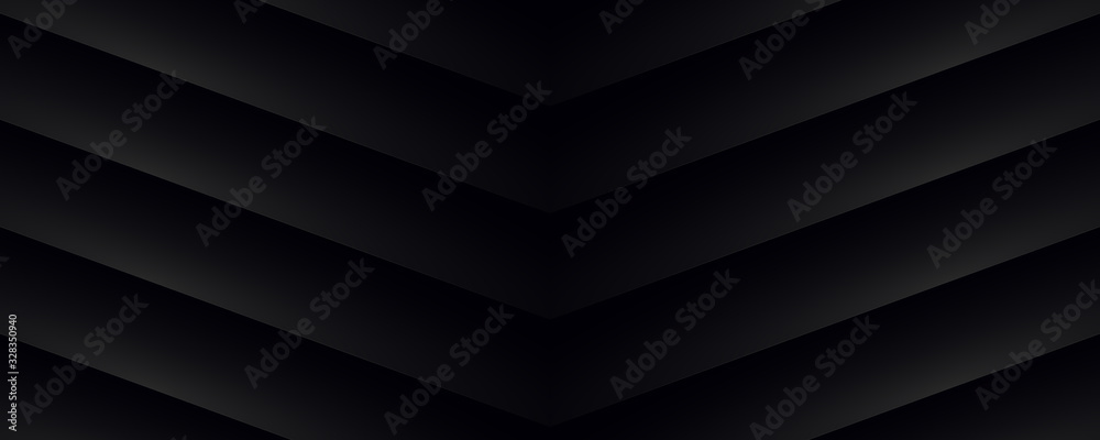Dark background composed of horizontal inclined black bands with a gray reflection - web banner Dark background composed of horizontal inclined black bands with a gray reflection - web banner
