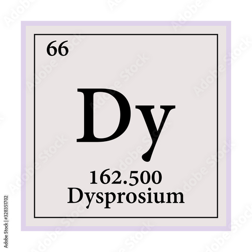 Dysprosium Periodic Table of the Elements Vector illustration eps 10.