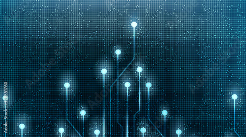 Light Technology Microchip on Future Background,Hi-tech Digital and security Concept design,Free Space For text in put,Vector illustration.