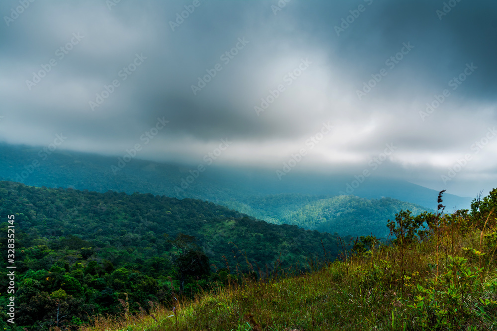 clouds over mountain beautiful nature scenery image