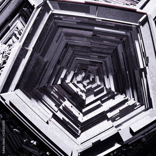 Light abstract sci-fi background - 3D Rendering
