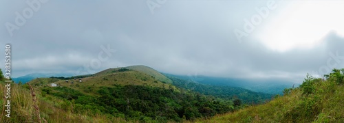 Fototapeta Naklejka Na Ścianę i Meble -  Beautiful Panoramic view of Kerala Nature Wayanad muneeswaran kunnu
