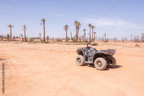 Dirt bike in desert