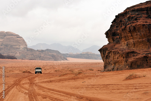 Wadi Rum rock desert.