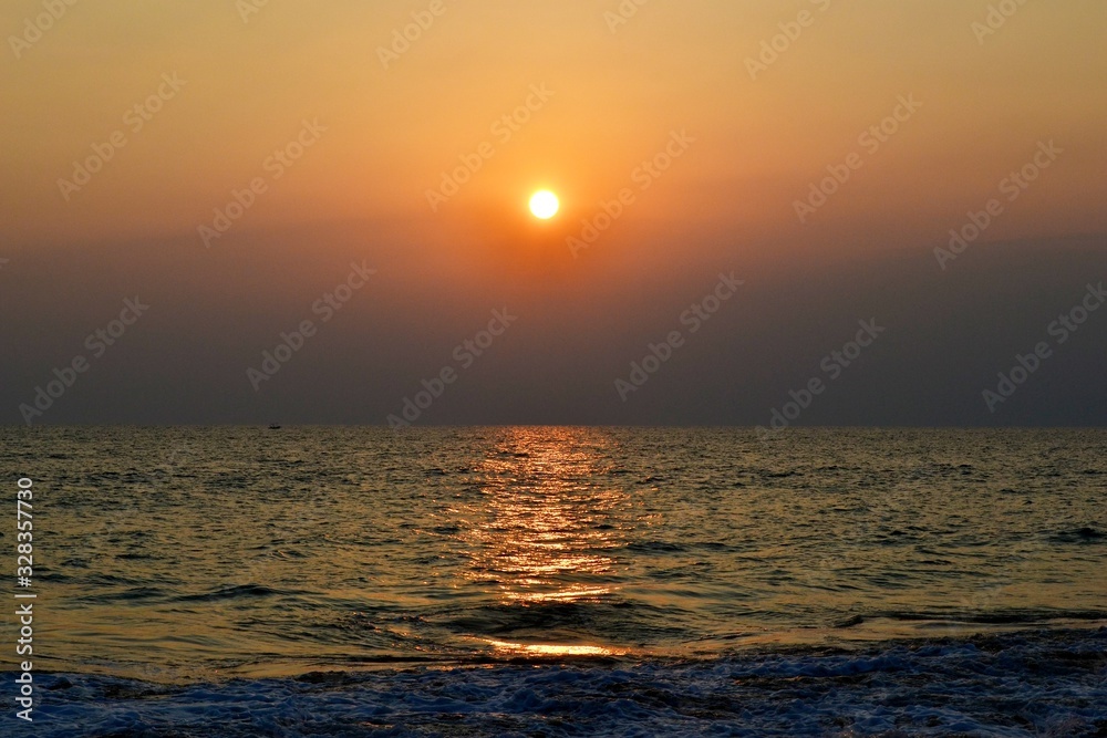 Sunset on the ocean