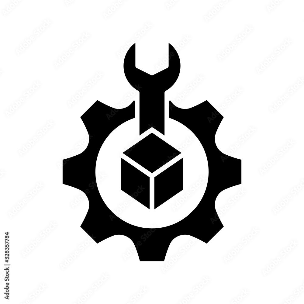 Settings black icon, concept illustration, vector flat symbol, glyph sign. Settings black icon, concept illustration, vector flat symbol, glyph sign.