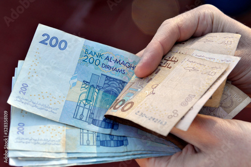 Photography Africa - Morocco - money - dirhams - 100 and 200 banknote