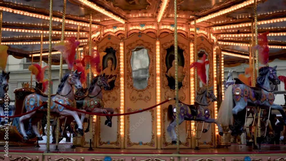 Carousel that turns in piazza della repubblica in florence Carousel that turns in piazza della repubblica in florence