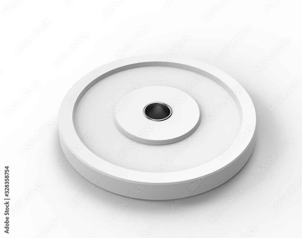 Blank Barbell Bumper Plate For Branding, 3d render illustration. Blank Barbell Bumper Plate For Branding, 3d render illustration.