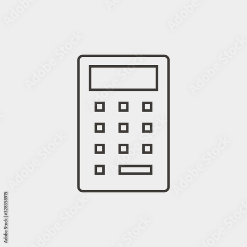 calculator icon vector for mathematical calculations school and business