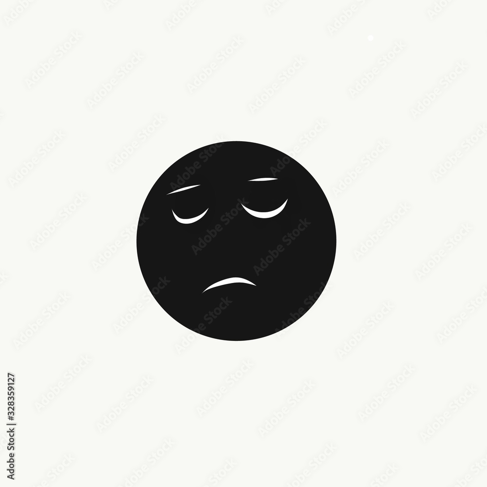 Sad face expression vector art Sad face expression vector art