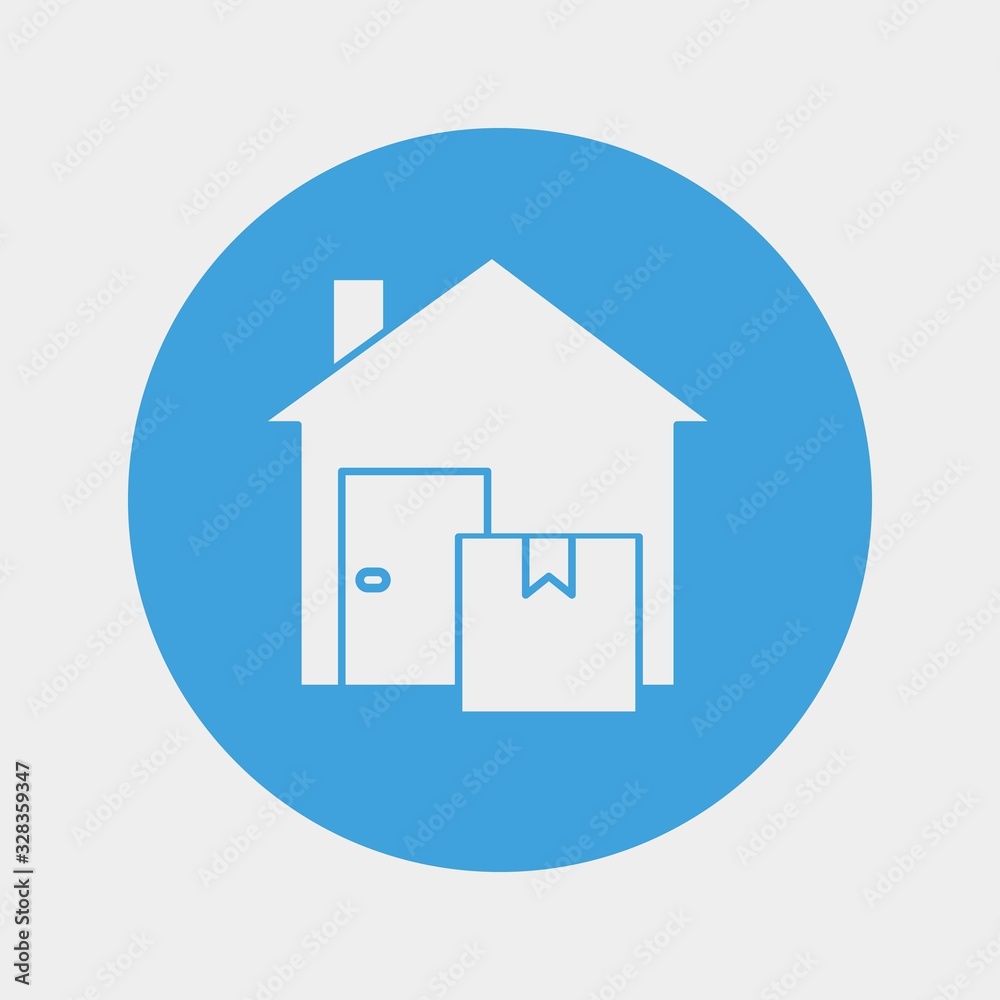 door step delivery icon blue online shopping parcel delivery door step delivery icon blue online shopping parcel delivery