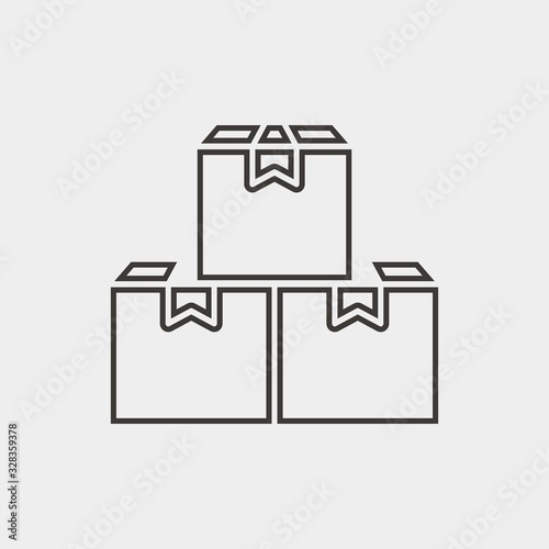 delivery boxes line icon online shipping parcel package