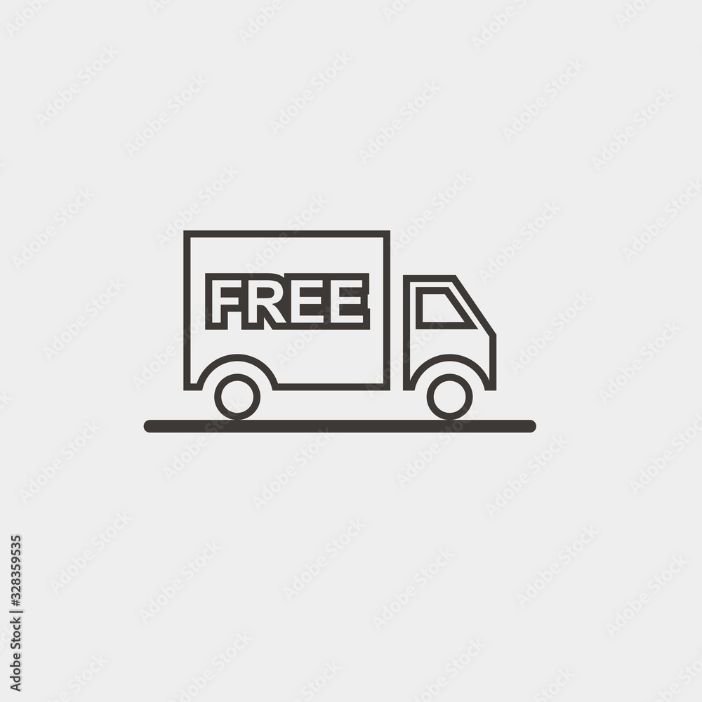 free truck delivery shipping icon vector illustration free truck delivery shipping icon vector illustration