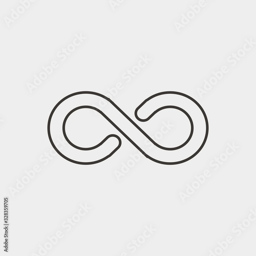 infinity line icon vector for no limit